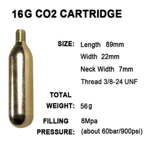 Threaded 16g CO2 Cartridges
